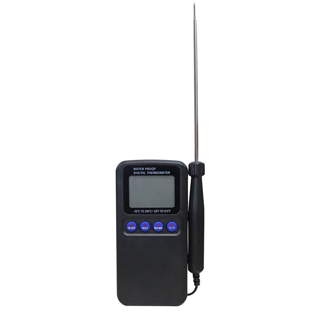 Front view of Mastercool waterproof digital thermometer