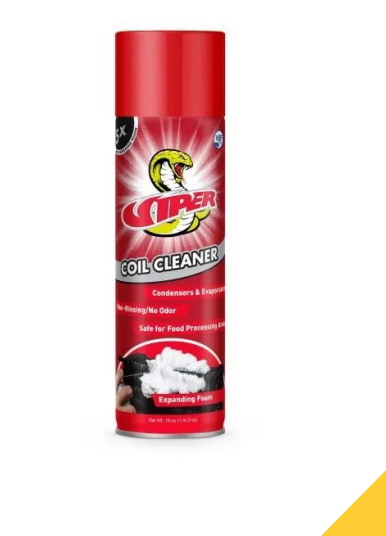 Viper AC Coil Cleaner 510g aerosol – front view of no-rinse HVAC foam spray can