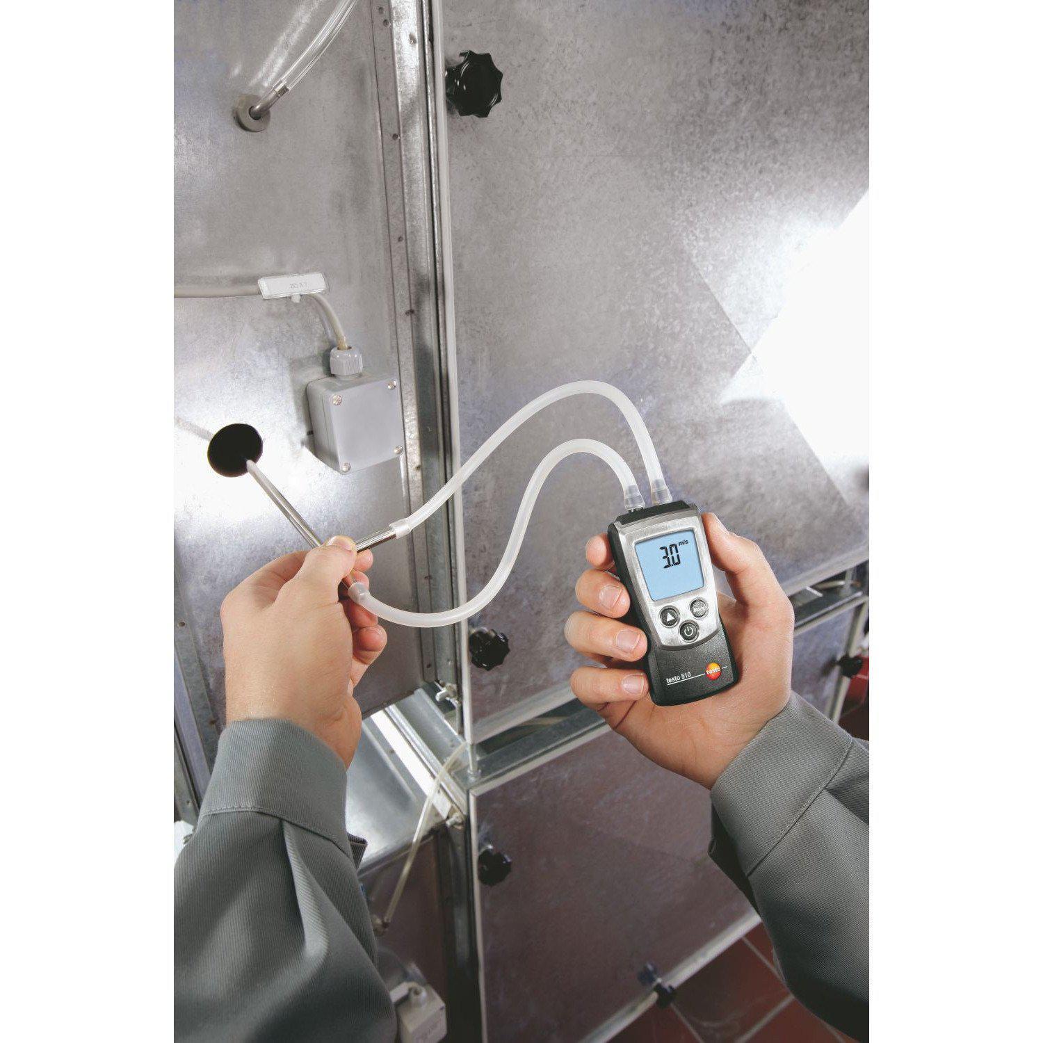Testo 510 Pocket Differential Pressure Manometer 0563 0510 actual usage